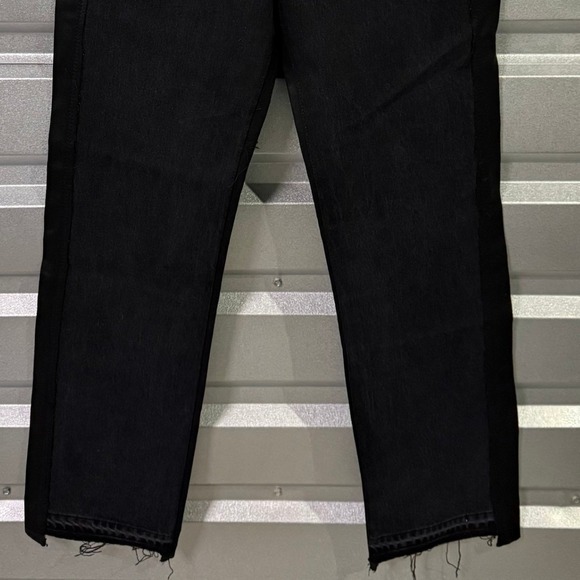 SLVRLAKE Women's Paneled London Jeans 28 Black Midnight NWT‎ High Rise Raw Hem - Picture 5 of 10